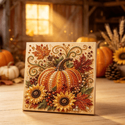 DIY Autumn Harvest Rhinestone Art Kit, 3D Gem Craft for Adults Beginners, Fall Home Decor Wall Art Seasonal Party Gift