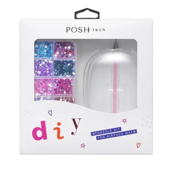 DIY Bedazzle Kit for Apple AirPods Max, Peel-and-Stick Rhinestone Gem Decor, Custom Accessory Set for Personalization