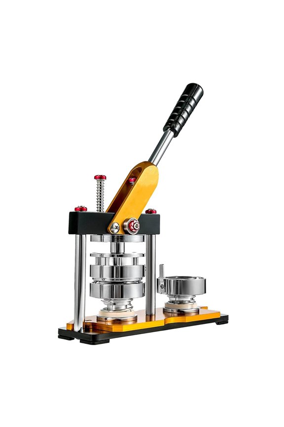 DIY Badge Maker Press Machine 25-75MM Badges Set With 100Pcs Button Parts+Circle Cutter,Badge Button Maker Machine