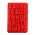thumbnail image 1 of DIY Baking 26 Cavities Alphabet Silicone Mold Funny Letter Gel Silicone Baking Trays Cake Mold Pan Chocolate Crayons Resin Cookie Soap Molds for DIY Ice Tray Kitchen-Red, 1 of 6