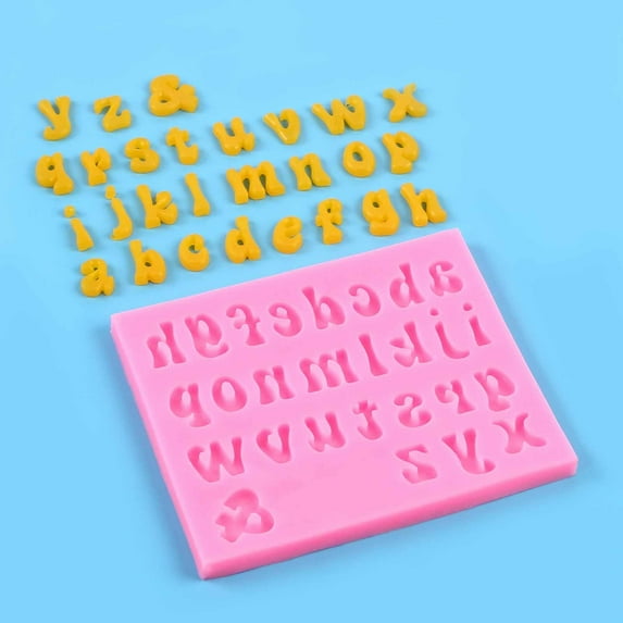 DIY Baking Alphanumeric Mold Food Safe Chocolate Letter Number Mold Flexible Non-Stick Easy Release for Cake Decorating Personalized Desserts Birthday Wedding Holiday Baking