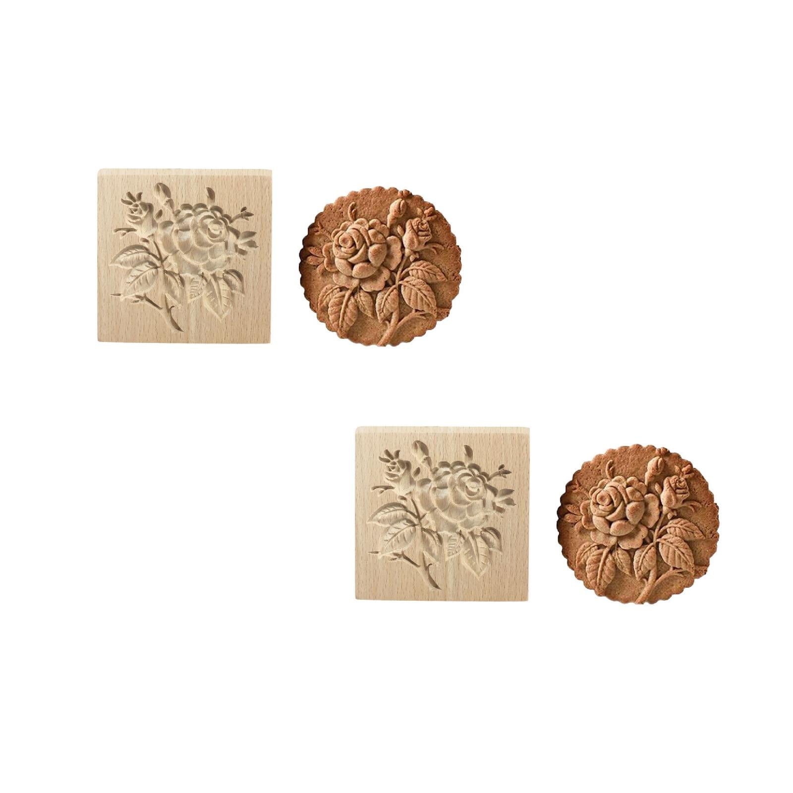 DIY Baking Moulds Wooden Cookie Cookie Moulds Cutouts Cookie Hand Sealer for Mylar Bags Japanese