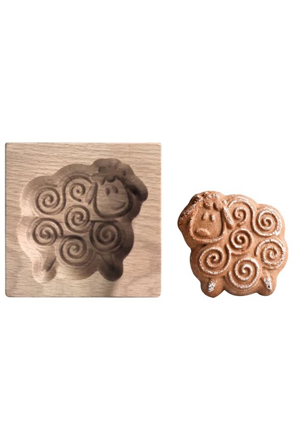 DIY Baking Moulds Wooden Cookie Moulds Embossing Craft Decorative Baking Tools for Holiday Celebrations and