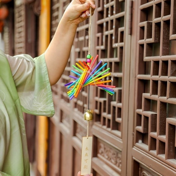 DIY Bamboo Wind Chime Craft Kit Handmade Decoration for Family Activity Team Building Classroom Art Project Outdoor Home Decor