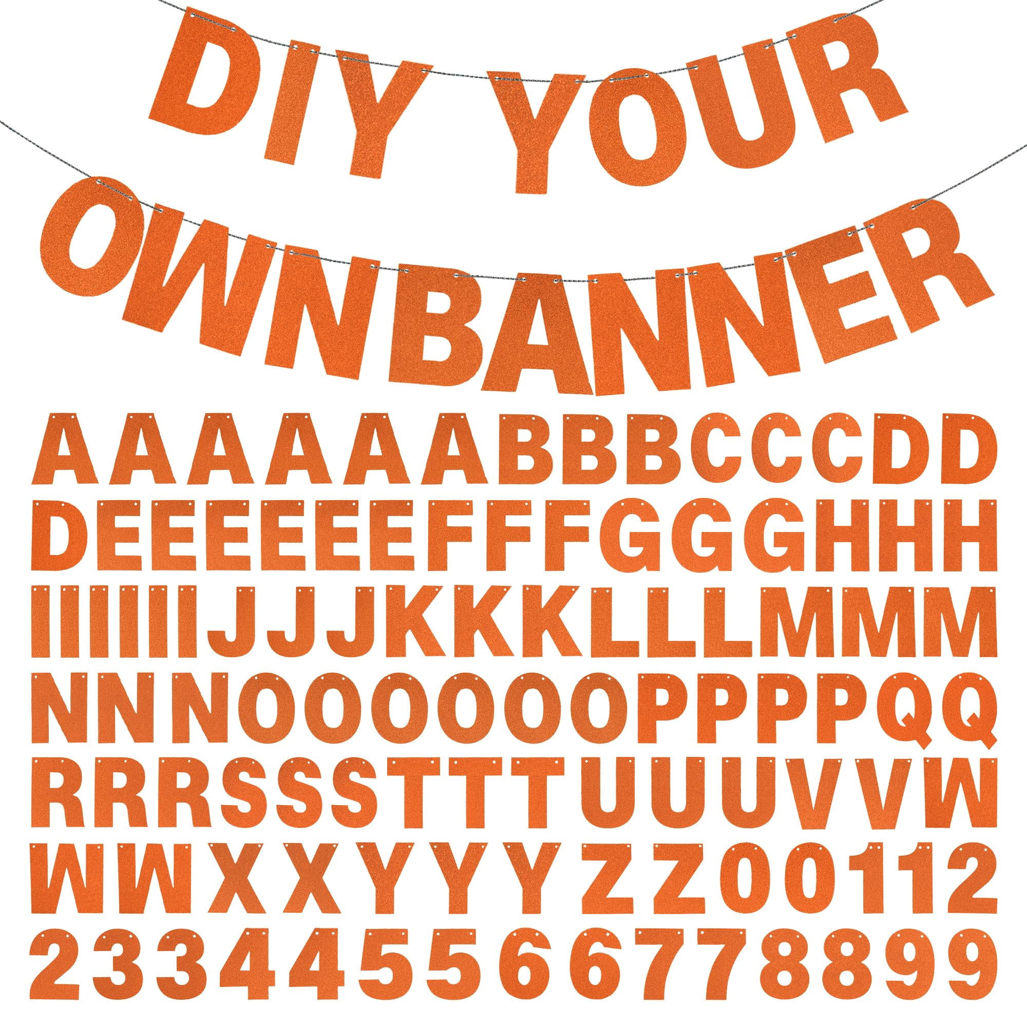 DIY Banner Kit FEV6 with Letters Glitter Banner Letters Customizable ...