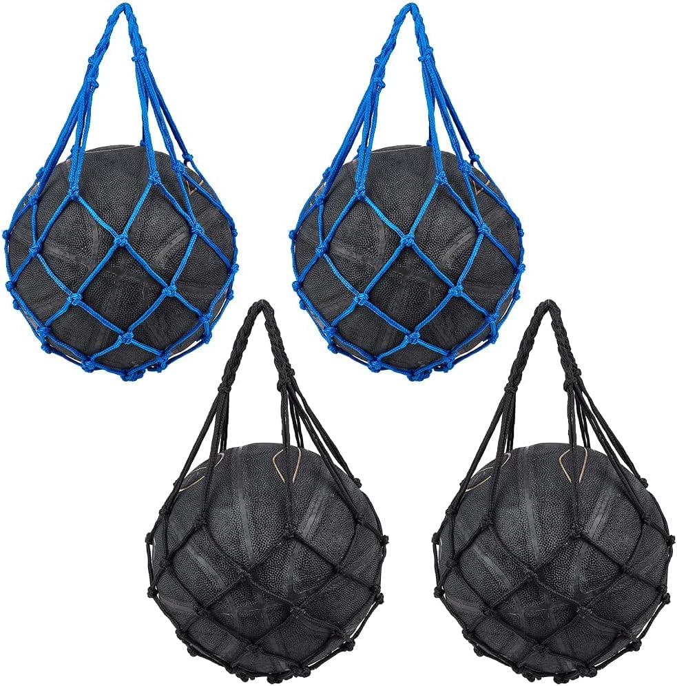 DIY Basketball Net Bags Football Mesh Bag Polyester Storage Sports Ball Holder Carry Bag Single Ball Carrier Training Equipment Bags Mixed Color DIY