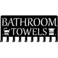 thumbnail image 1 of DIY Bathroom Towel Holder Bathroom Towels 10 Hooks Racks for Bathroom Pool Beach Towels Bathrobe Clothing Metal Sandblasted Wall Mount Hanger Storage Organizer DIY, 1 of 6