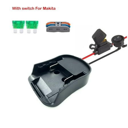DIY Battery Adapters For Makita/Bosch/Milwaukee/Dewalt/Black&Decker/Ryobi 18V Power Connector Adapter Dock Holder 14 Awg Wires