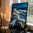 thumbnail image 1 of DIY Beach Pearl Diamond Painting Kit, 12×16in Shimmer Full Drill Ocean Pearl Art Set, Easy DIY Handicraft, Perfect Art Decor & Birthday Christmas Gift Option, 1 of 8