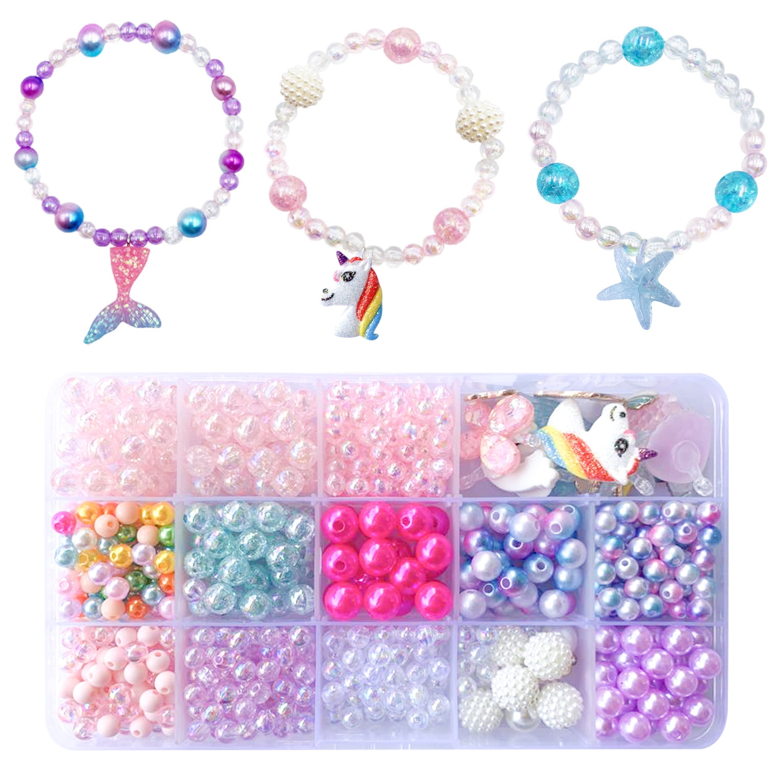 DIY Bead Jewelry Making Kit for Kids Girl Toys Beads for Jewelry Making  Bracelet Making Kit