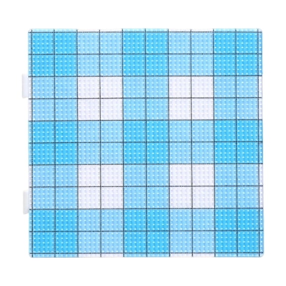 DIY Bead Peg Boards, Blue White Grid Bead Board for Art Craft Kids & Adult Beadworks, Educational Motor Skills Activity Pegboard for Fuse Beads Patterns Keychain Making,14x14cm,1pc