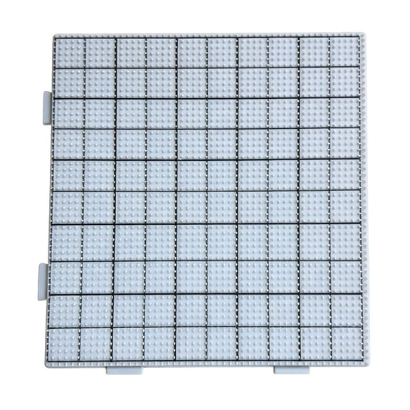 DIY Bead Peg Boards, Blue White Grid Bead Board for Art Craft Kids & Adult Beadworks, Educational Motor Skills Activity Pegboard for Fuse Beads Patterns Keychain Making,14x14cm,1pc