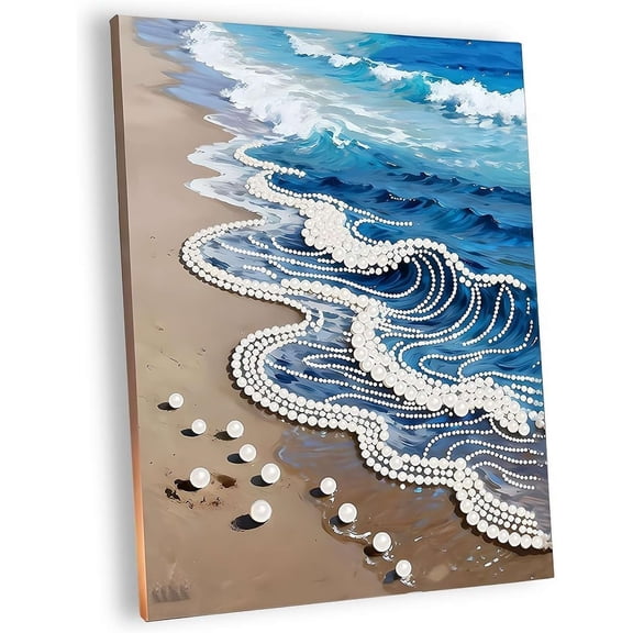 DIY Beaded Art Kit - Castle Pearl Painting, DIY 3D Pearl Painting Kit, Pink Castle Pearl Art Craft for Adults & Beginners, Home Wall Decor