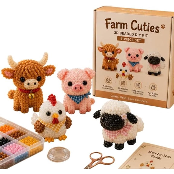 DIY Beaded Bird Craft Kit, Cute Bird Beading Set for Kids