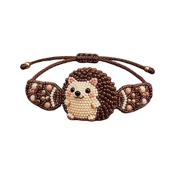 DIY Beaded Bracelet Making Kit, 13 Animal Charm Designs, Create Your Own Cute Bracelet, Handmade Jewelry Craft Set for Women & Adults(Hedgehog)