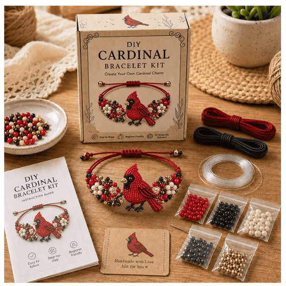 DIY Beaded Bracelet Making Kit, Animal Themed Bead Craft Set with Step-by-Step Weaving Tutorial, Stress-Relief Leisure Craft Project for Weekend & Evening Me-Time