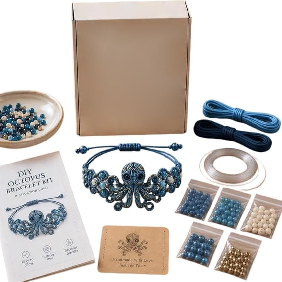 DIY Beaded Bracelet Making Kit, Beginner Animal Bead Craft, Creative Handmade Gift