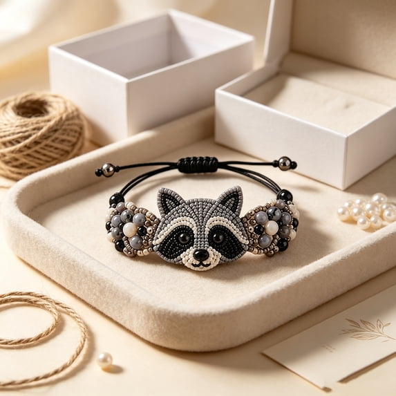 DIY Beaded Bracelet Making Kit Cute Animals Beadwork Kits with Instructions Three-Dimensional Beadwork Jewelry Craft Set for Adults Beginners