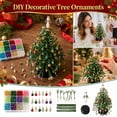 thumbnail image 1 of DIY Beaded Christmas Tree Kit, 3D Crystal Bead Holiday Craft Set for Adults Colorful Beads and Wire, 3D Tabletop Tree Design, DIY Steps, Creative Christmas Project, 1 of 6