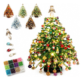 thumbnail image 1 of DIY Beaded Christmas Tree Kit, 3D Crystal Bead Holiday Wire Craft Set for Adults, Tabletop Seasonal Ornament, Compact DIY Christmas Decor Project, 1 of 9