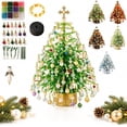 thumbnail image 1 of DIY Beaded Christmas Tree Kit 3D Crystal Bead Pearl Holiday Craft, Christmas Autumn Winter & Halloween Themes Handmade Kits, Warm Glow Tabletop Decor Set, Creative Sparkling Xmas Decoration, 1 of 9