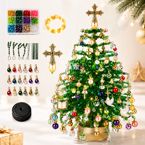 DIY Beaded Christmas Tree Kit, 3D Crystal Bead Tabletop Tree Set, Holiday Craft Set, Long-Lasting Home Decor Gifts