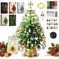thumbnail image 1 of DIY Beaded Christmas Tree Kit, 3D Crystal Bead and Pearl Craft Set for Adults with Metal Frame, Sparkling Tabletop Christmas Decor, Green, 1 of 5