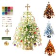 thumbnail image 1 of DIY Beaded Christmas Tree Kit Bead Christmas Tree Holiday Craft Set 3D Crystal Handmade Tabletop Christmas Decor Gift Colorful Jingle Beads(Green), 1 of 5