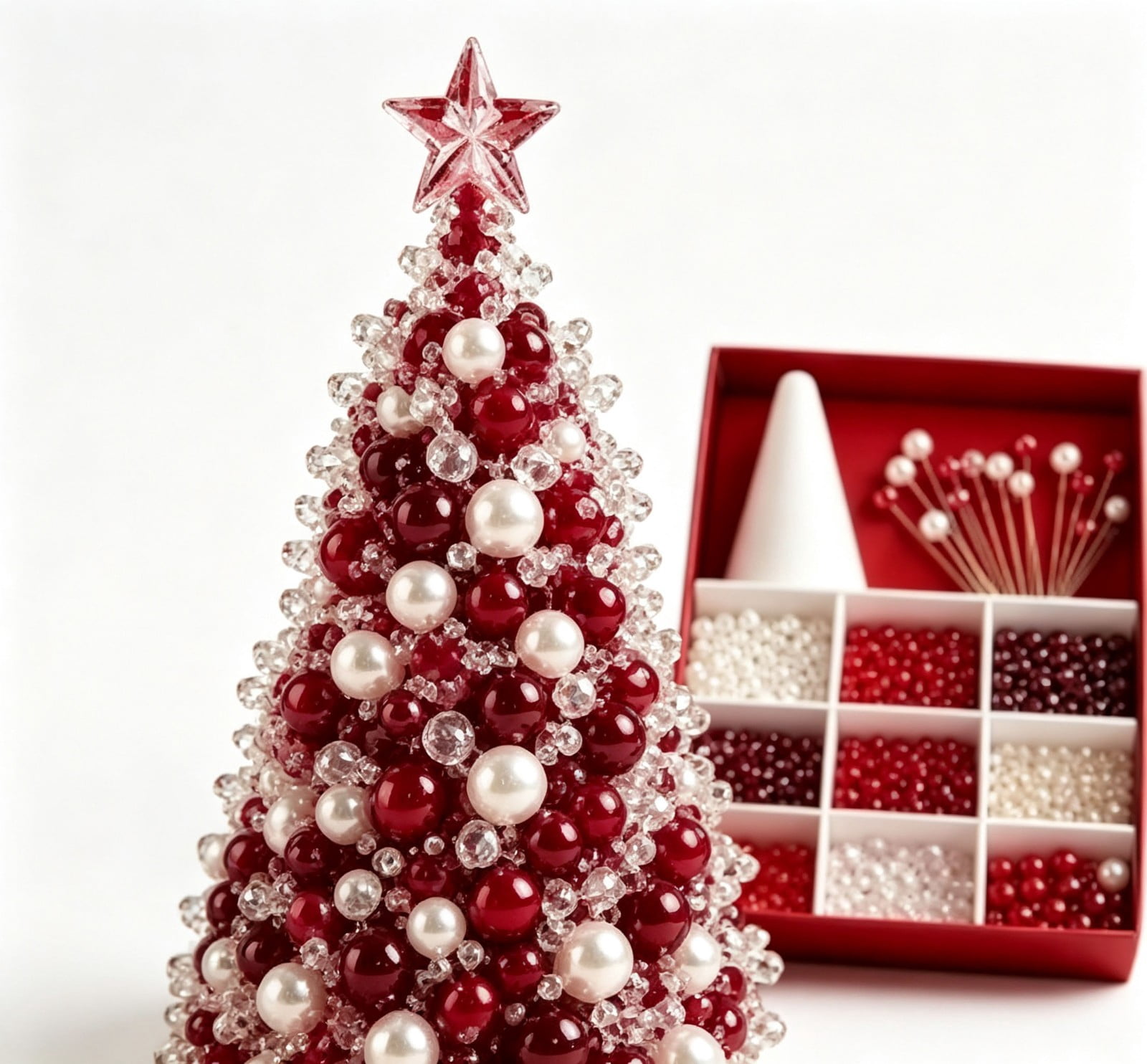 DIY Beaded Christmas Tree Kit - Complete Bead Craft Set for Beginners ...