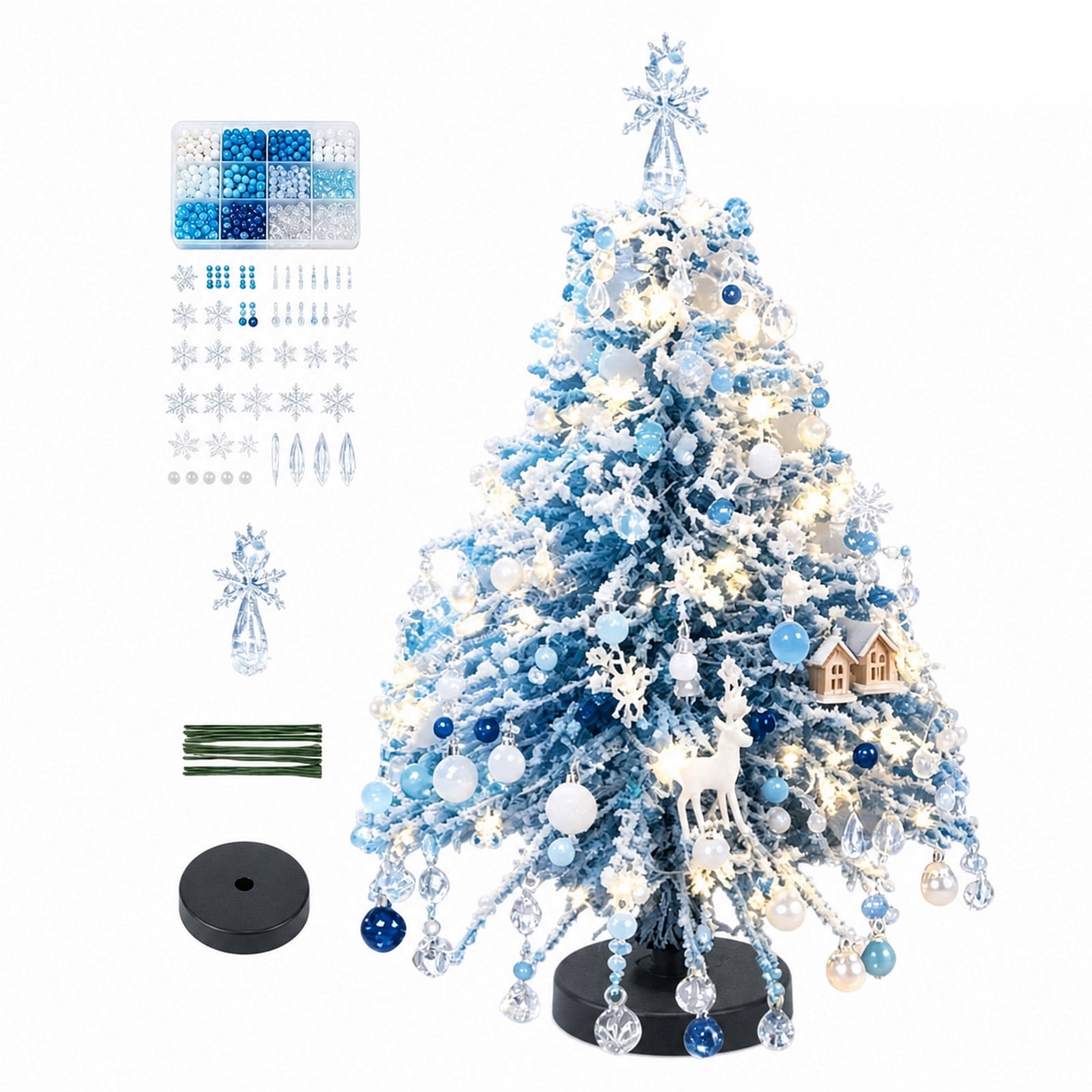 DIY Beaded Christmas Tree Kit – Complete Holiday Craft Set with Beads