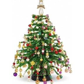 DIY Beaded Christmas Tree Kit – Create Your Own Sparkling Holiday Decoration, Handmade Bead Christmas Tree Making Kit,Holiday DIY Decoration Gift for Craft Lovers, Christmas
