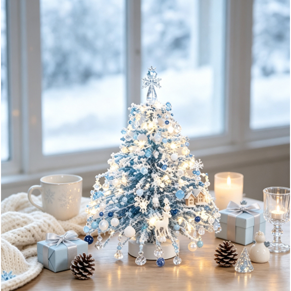 DIY Beaded Christmas Tree Kit – Handmade Holiday Beading Craft Set for Indoor Home Display & Creative Gift, Handmade Mini Bead Tree (Winter)