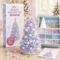 thumbnail image 1 of DIY Beaded Christmas Tree Kit - Handmade Holiday Craft Set With Pearls And Crystals(Purple), 1 of 5