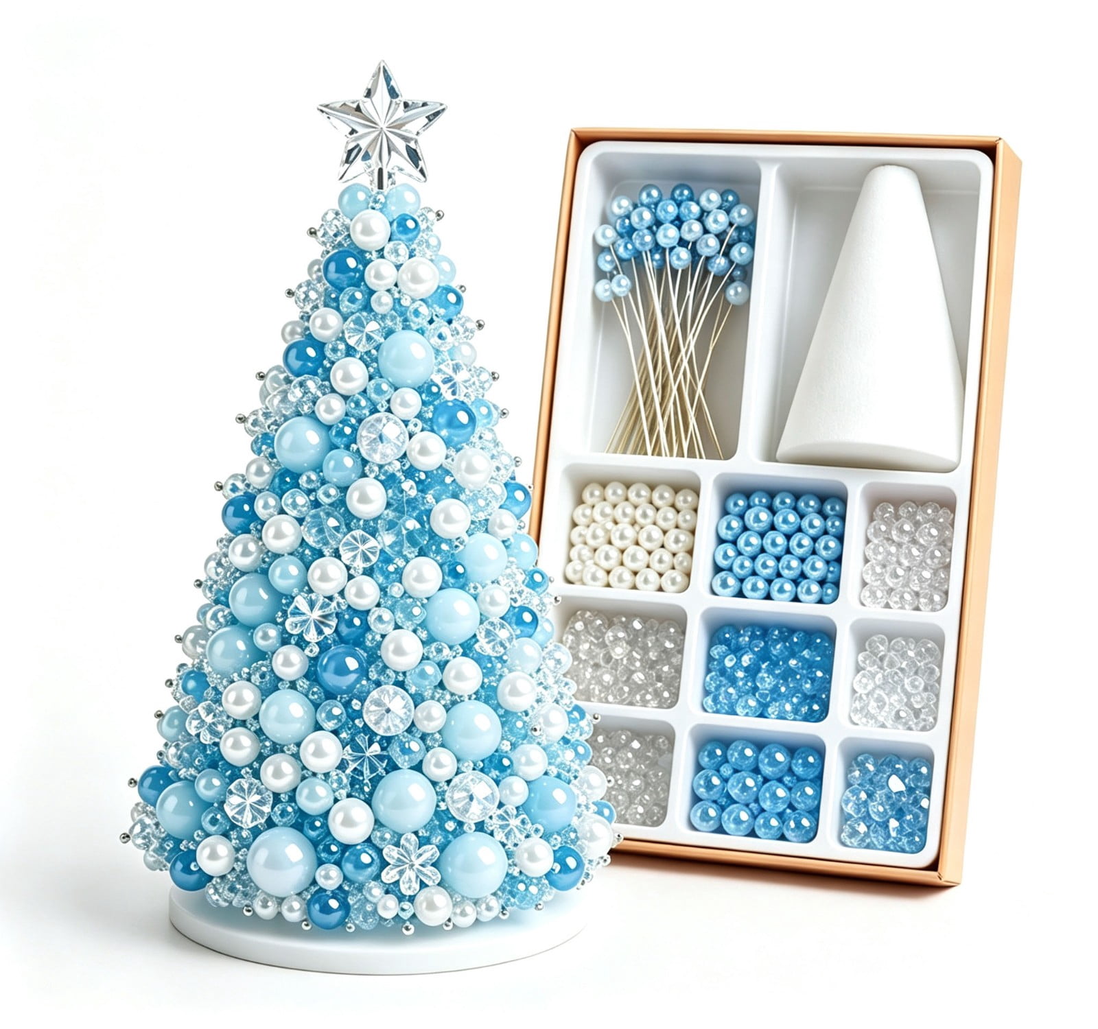 DIY Beaded Christmas Tree Kit Handmade Holiday Craft for Family ...