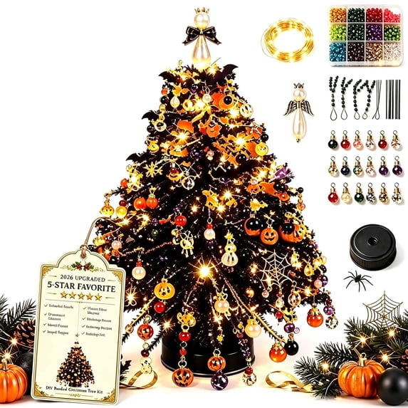 DIY Beaded Christmas Tree Kit Handmade Holiday Ornament Set for Tabletop Home Office Party Decor Festive Craft Activity Gift for Adults Teens Christmas Decor Lovers, Christmas Wreath, Purple