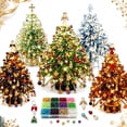 thumbnail image 1 of DIY Beaded Christmas Tree Kit,Handmade Mini Xmas Bead Art Craft Set,3D Crystal Bead Holiday Tree Making Project,Creative Tabletop Christmas Decoration,Relaxing DIY Activity and Festive Gift(#06), 1 of 8