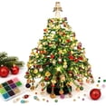 thumbnail image 1 of DIY Beaded Christmas Tree Kit with Lights, Beginner Friendly Mini Bead Xmas Tree Craft Set Create Your Own Sparkling Holiday Decoration,Christmas, 1 of 9