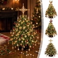 thumbnail image 1 of DIY Beaded Christmas Tree Kit with Warm LED Lights, 7.87in Mini Tabletop Xmas Decor, 3 Interchangeable Toppers, Handmade Craft Set for Holiday Gift‑giving, 1 of 8