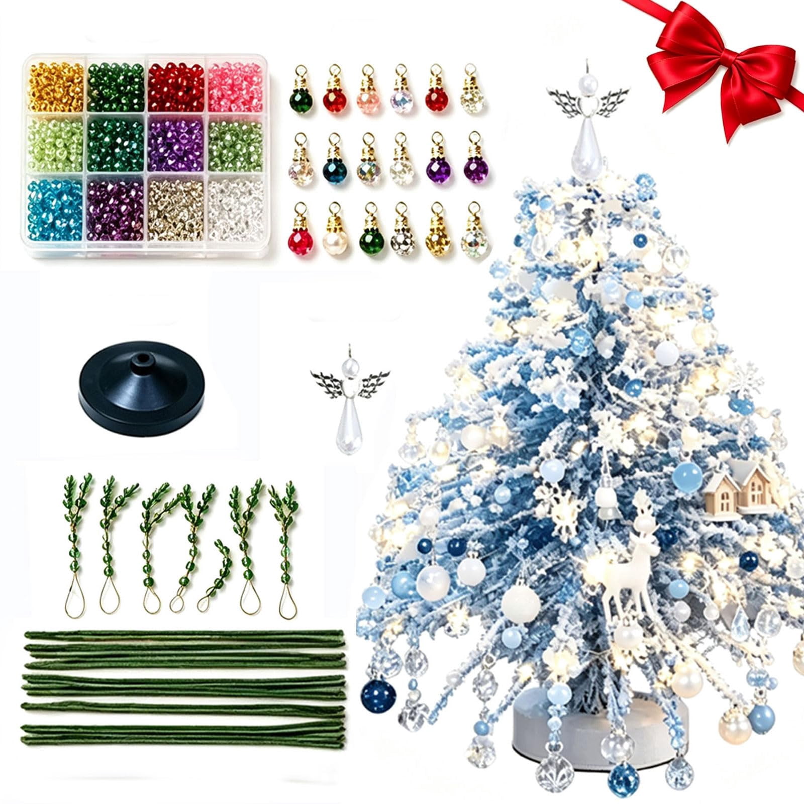 DIY Beaded Christmas Tree Kit - Walmart.com