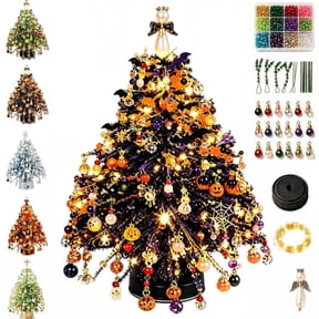 DIY Beaded Christmas Tree Making Kit, 3D Crystal Bead Tabletop Tree Craft Set, Holiday Tabletop Decor, Handmade Ornament Kit for Winter Home Decoration & Gift(Style A)