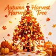 thumbnail image 1 of DIY Beaded Fall Harvest Tree Kit for Adults, Crystal Tabletop Tree with Maple Leaf Pumpkin Pinecone Charms, Thanksgiving Gift, 1 of 5