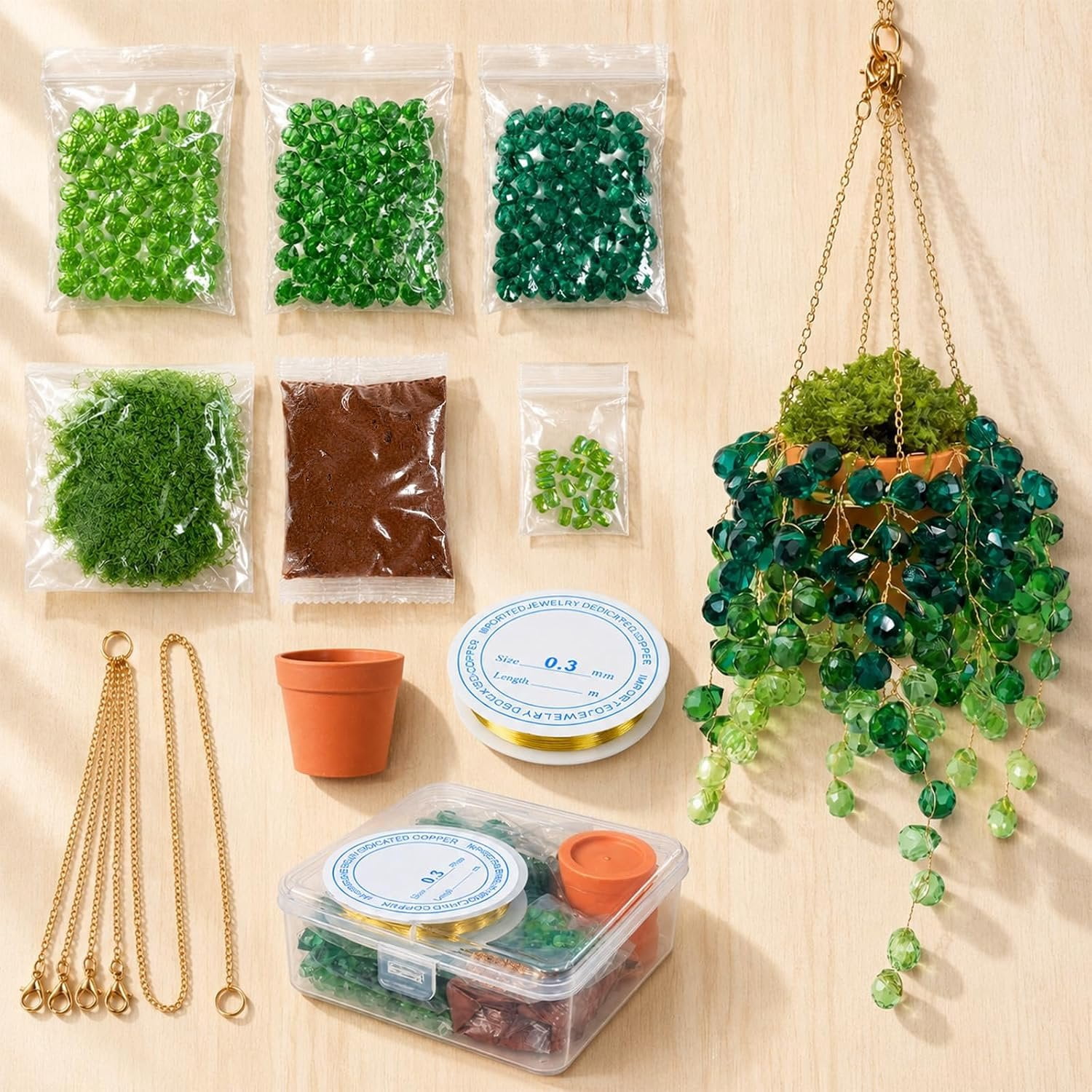 DIY Beaded Kit, Suncatcher Craft Kit with Glass Beads - Walmart.com