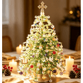 thumbnail image 1 of DIY Beaded Mini Christmas Tree Kit Easy Assembly Craft Set with Warm LED Lights for Festive Winter Wonderland Shelf Display, 1 of 8
