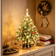 thumbnail image 1 of DIY Beaded Mini Christmas Tree Kit Easy Assembly Craft Set with Warm LED Lights for Festive Winter Wonderland Shelf Display, 1 of 8