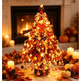 thumbnail image 1 of DIY Beaded Mini Christmas Tree Kit Easy Assembly Craft Set with Warm LED Lights for Festive Winter Wonderland Shelf Display, 1 of 8