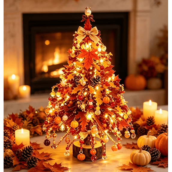 DIY Beaded Mini Christmas Tree Kit Easy Assembly Craft Set with Warm LED Lights for Festive Winter Wonderland Shelf Display