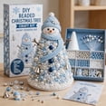 thumbnail image 1 of DIY Beaded Mini Christmas Tree Kit, Snowman Winter 3D Bead Holiday Craft Set for Adults, Tabletop Christmas Tree Making Project for Mantel, Shelf and Seasonal Decor, 5.91 Inch, 1 of 8
