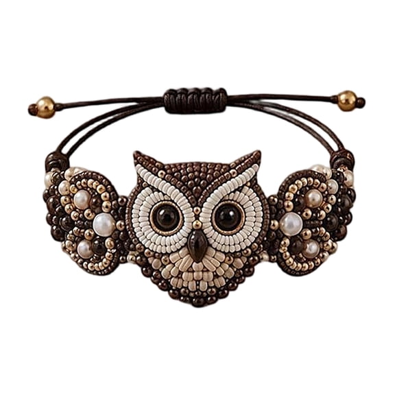 DIY Beaded Owl Bracelet Making Kit, Exquisite Animal Beaded Bracelet Set, DIY Beading Craft Kit for Personalized Jewelry Making Party Activity