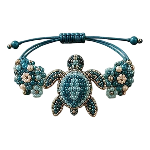 DIY Beaded Sea Turtle Bracelet Making Kit, Creative Handmade Bead Bracelet Kit, Multiple Wildlife Styles Bracelet Making Set for Leisure Craft Gift