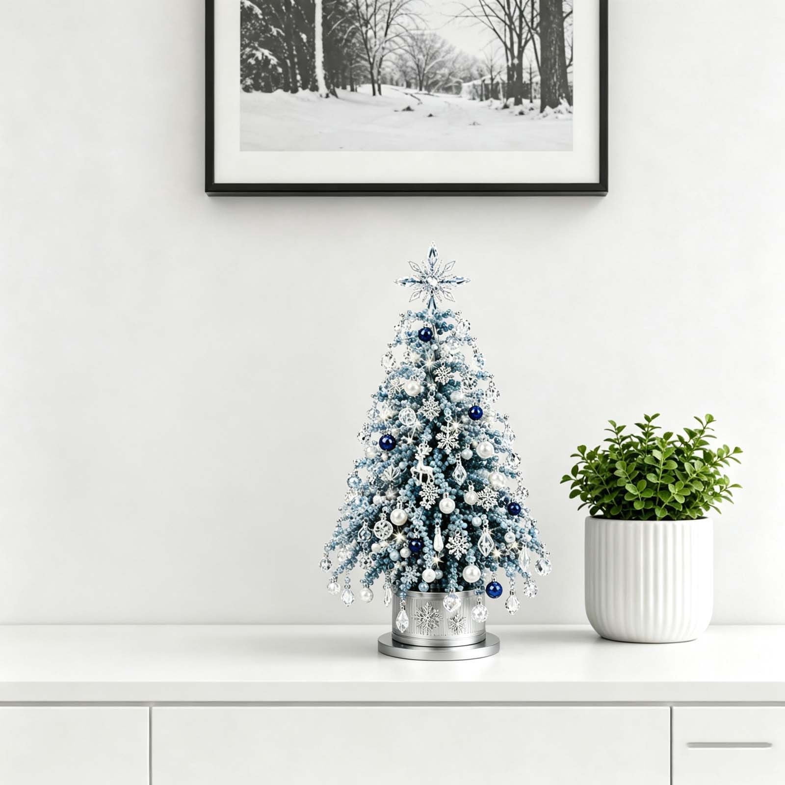 DIY Beaded Tree Kit, Non-Finished Craft Set, Charms Lights and Base ...